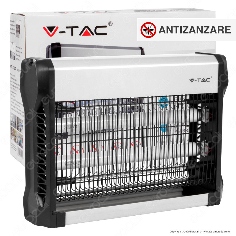 V-Tac VT-3220 Zanzariera Elettrica Insect Killer Lampada UV 20W Luce