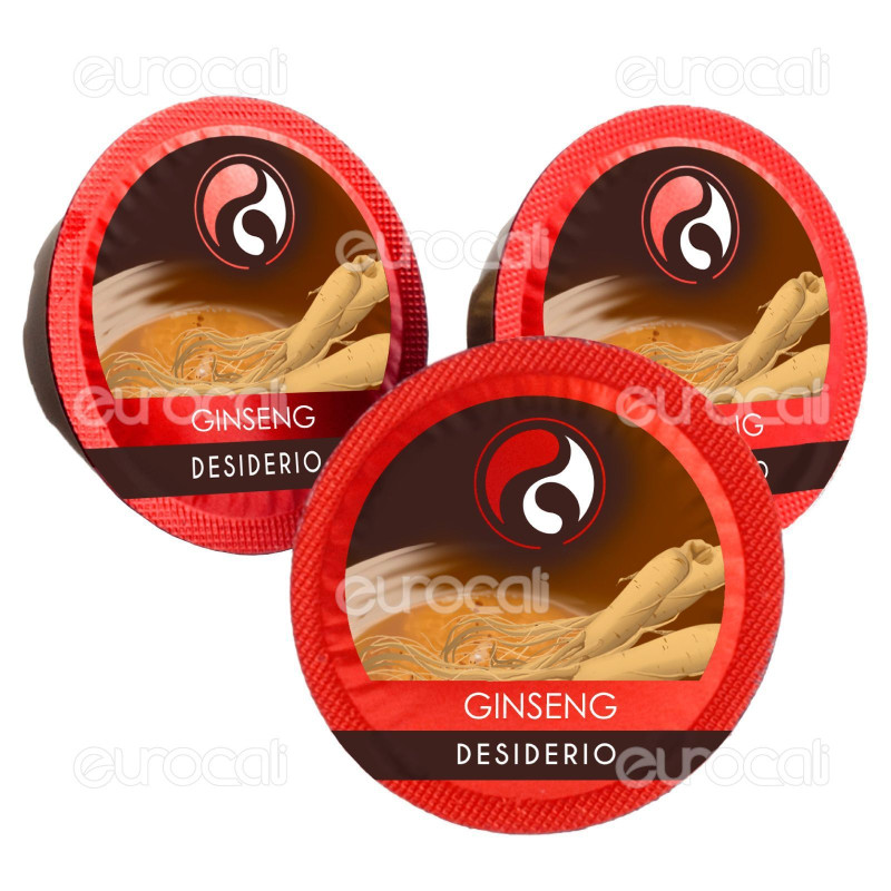 10 Capsule Baciato Caffè Desiderio Gusto Ginseng Cialde Compatibili