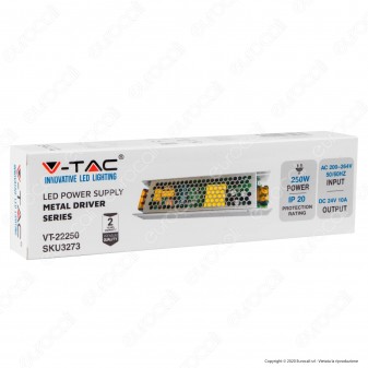V-Tac VT-22250 Driver Alimentatore 250W Slim Series Per Uso Interno
