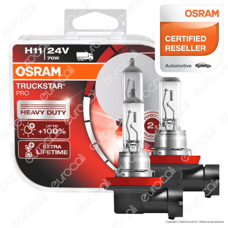 Osram Truckstar Pro per Camion 70W - 2 Lampadine H11