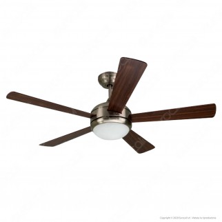 V-Tac VT-6052-5 Ventilatore da Soffitto 60W con Lampada LED 15W 3in1