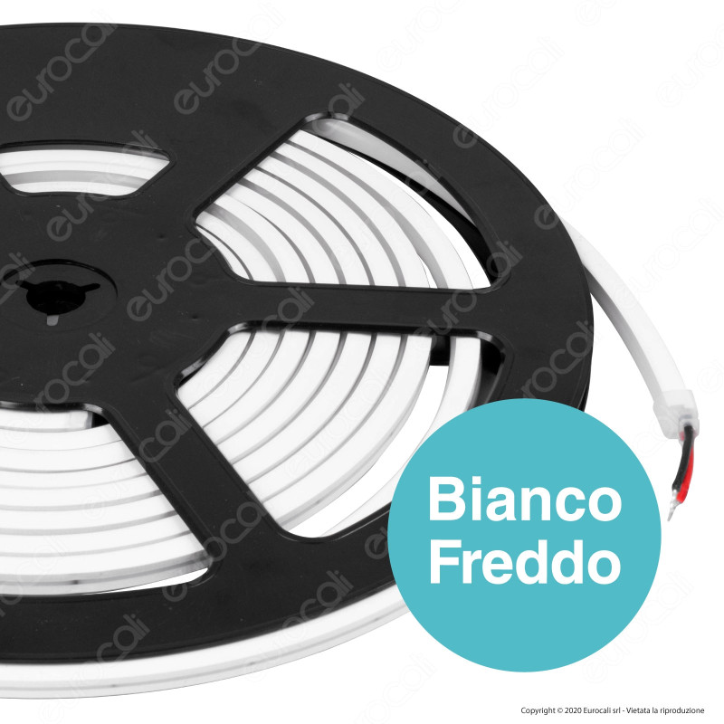 V-Tac VT-560 LED Neon Flex StripLight 8W/m 24V IP65 CRI≥90 Bianco -