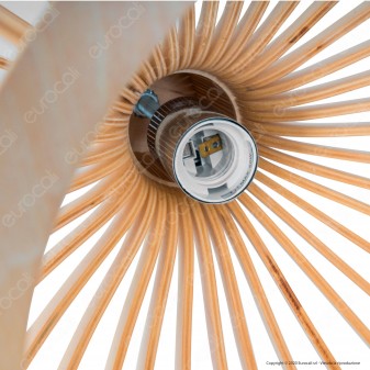 V-Tac VT-3450 Lampadario a Sospensione in Legno con Portalampada per