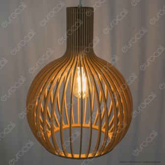 V-Tac VT-3450 Lampadario a Sospensione in Legno con Portalampada per