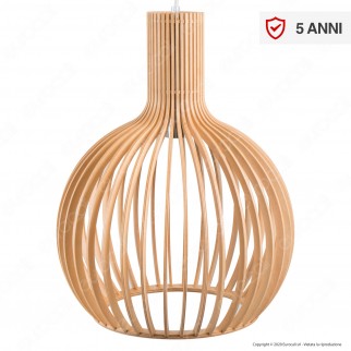 V-Tac VT-3450 Lampadario a Sospensione in Legno con Portalampada per