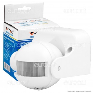 V-Tac VT-8003 Sensore di Movimento a Infrarossi per Lampadine - SKU