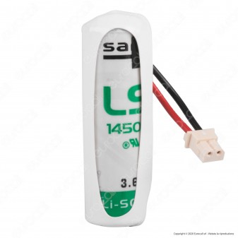Saft Batteria Al Litio 3,6V LS 14500 Stilo AA con Connettore