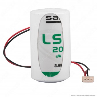 Saft Batteria Al Litio 3,6V LSH 20 ER-D Torcia D con Connettore