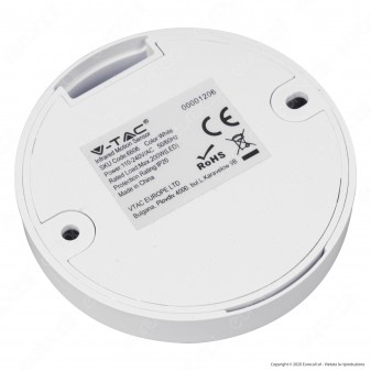 V-Tac VT-8091 Sensore di Movimento a Infrarossi PIR per Lampadine LED