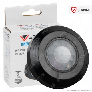 V-Tac VT-8091 Sensore di Movimento a Infrarossi PIR per Lampadine LED