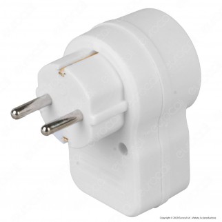 V-Tac VT-1064 Adattatore Singolo da 1 Posto con Spina Schuko e