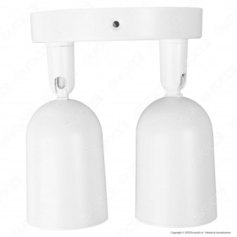 V-Tac VT-897 Portafaretto Rotondo per 2 Faretti LED Spotlight GU10