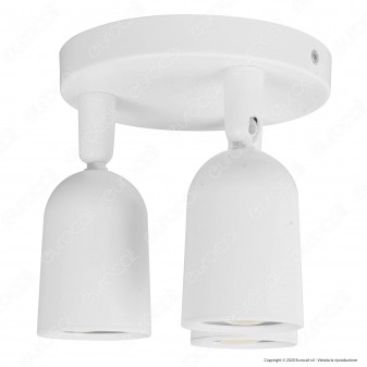 V-Tac VT-899 Portafaretto Rotondo per 3 Faretti LED Spotlight GU10