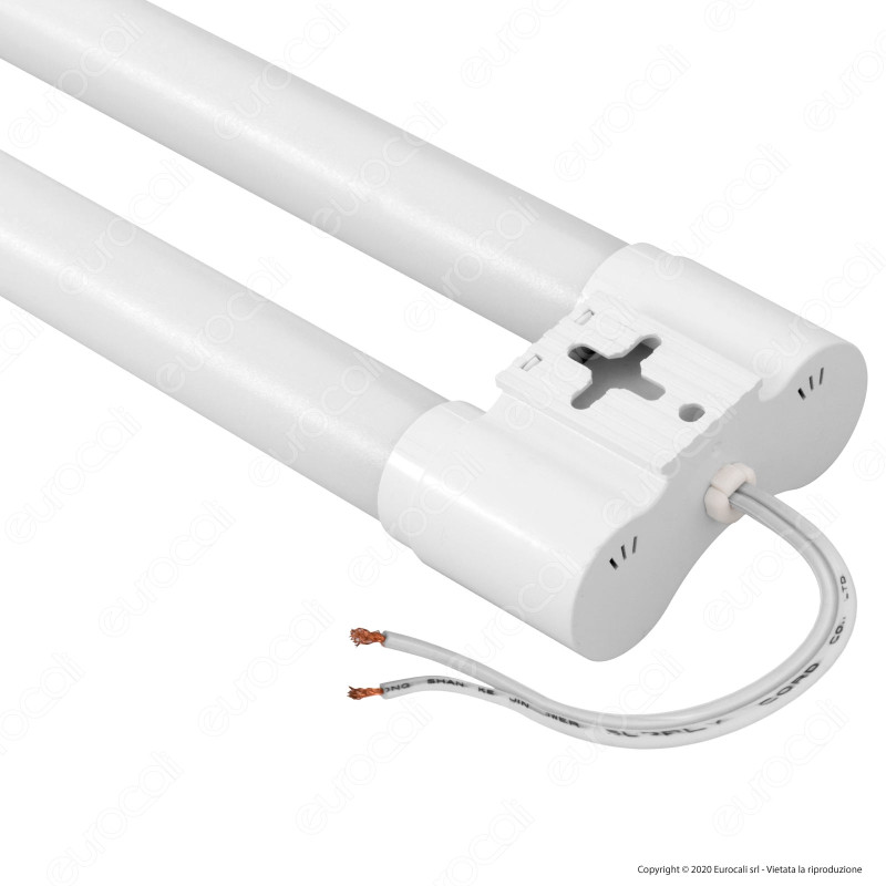 V-Tac VT-6077 Tubo LED Doppio Nano Plastic Plafoniera 18W Lampadina