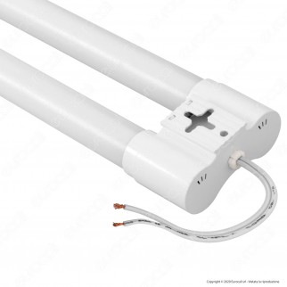 V-Tac VT-6077 Tubo LED Doppio Nano Plastic Plafoniera 18W Lampadina
