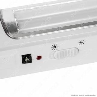 Velamp Lampada LED 12W Portatile con Luce di Emergenza Anti Black Out