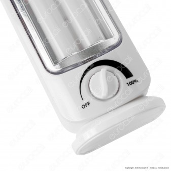 Velamp Lampada LED 24W Portatile con Luce di Emergenza Anti Black Out