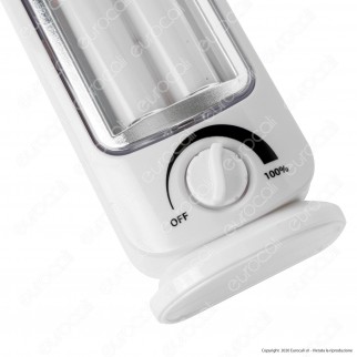 Velamp Lampada LED 24W Portatile con Luce di Emergenza Anti Black Out