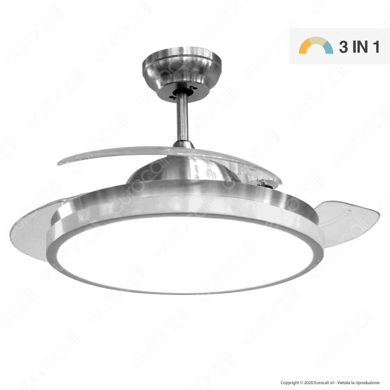 V-Tac VT-3042-3 Ventilatore da Soffitto 35W con Lampada LED 30W 3in1