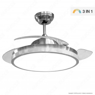 V-Tac VT-3042-3 Ventilatore da Soffitto 35W con Lampada LED 30W 3in1