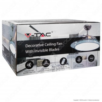 V-Tac VT-3042-3 Ventilatore da Soffitto 35W con Lampada LED 30W 3in1