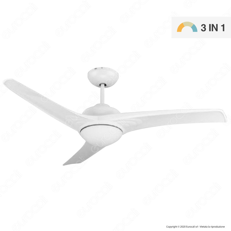 V-Tac VT-6055-3 Ventilatore da Soffitto 35W con Lampada LED 15W 3in1