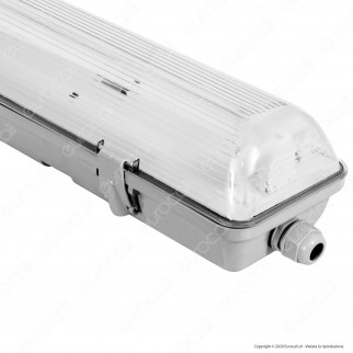 Life Plafoniera Singola Impermeabile per Tubi LED T8 da 120cm - mod.