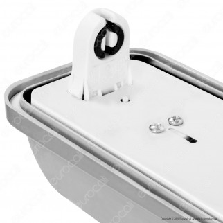 Life Plafoniera Singola Impermeabile per Tubi LED T8 da 120cm - mod.