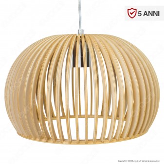 V-Tac VT-3200 Lampadario a Sospensione in Legno con Portalampada per