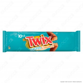 Twix Salted Caramel Snack con Biscotto e Caramello Salato Ricoperto