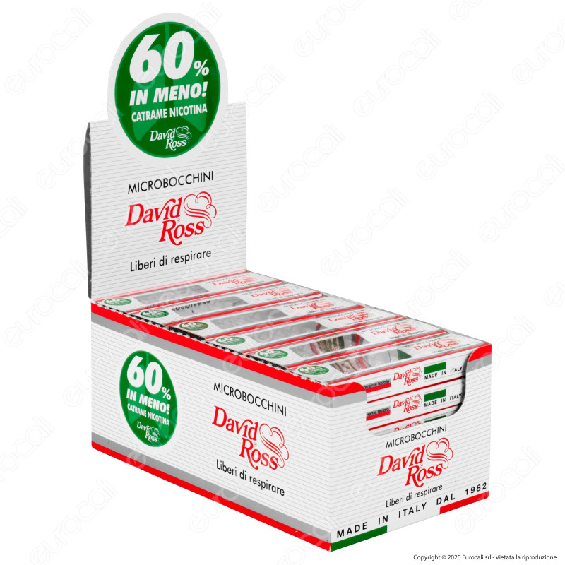 David Ross Microbocchini 8mm in plastica riutilizzabili per sigarette