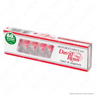 David Ross Microbocchini 8mm in plastica riutilizzabili per sigarette