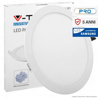 V-Tac PRO VT-624 RD Pannello LED Rotondo 24W SMD da Incasso con