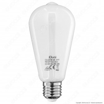 iDual Lampadina LED E27 Filament 9W Bulb ST64 Changing Color