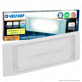 Velamp Holly Lampada LED d'Emergenza Anti Black Out IP65 IK08