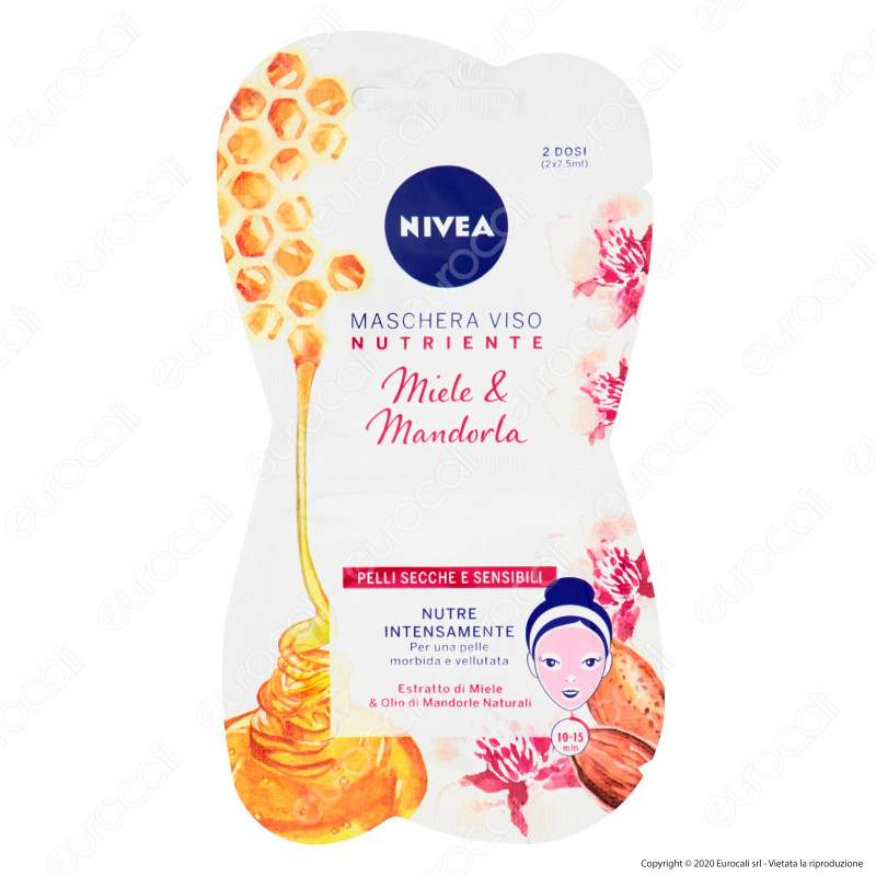 Nivea Maschera Viso Nutriente Miele & Mandorla Pelli Secche e