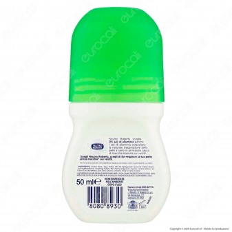 Neutro Roberts Deodorante Roll-On Fresco Té Verde & Lime Zero Sali -