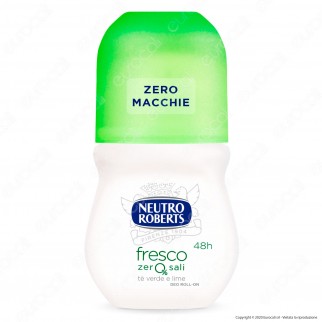 Neutro Roberts Deodorante Roll-On Fresco Té Verde & Lime Zero Sali -