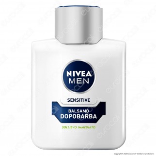 Nivea Men Sensitive Balsamo Dopobarba Senza Alcool Idratante Anti-Irritazioni con Camomilla - Flacone da 100ml