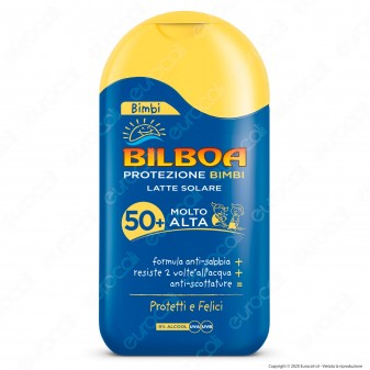 Bilboa Latte Solare Bimbi Protezione Molto Alta SPF 50+ - Flacone da