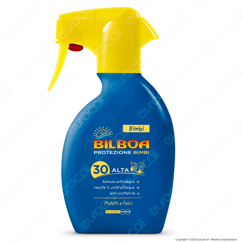 Bilboa Spray Solare Bimbi Protezione Alta SPF 30 - Flacone da 250ml
