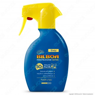 Bilboa Spray Solare Bimbi Protezione Molto Alta SPF 50+ - Flacone da