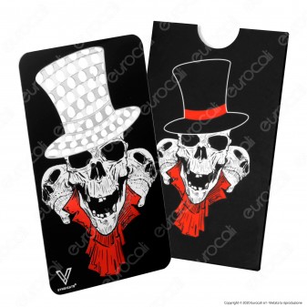 Grinder Card Formato Tessera Tritatabacco in Metallo - Teschio