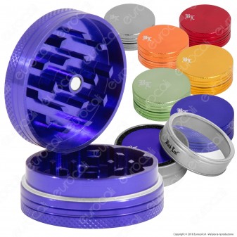 Grinder Tritatabacco Black Leaf 2 Parti in Metallo Colorato