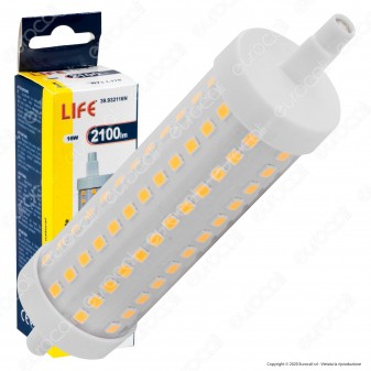 Life Lampadina LED R7s L118 16W Bulb Tubolare con Attacco Asimmetrico