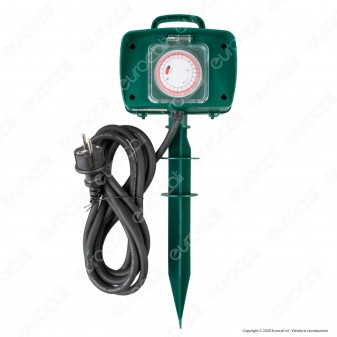 V-Tac VT-1112-3 Multipresa IP44 2 Posti con Prese Schuko da Giardino