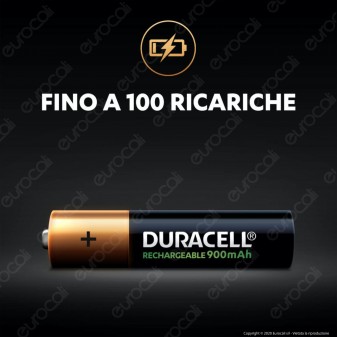 Duracell Ultra Precharged 900mAh Pile Ricaricabili Ministilo AAA -