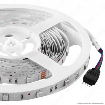 V-Tac Striscia LED 5050 Multicolore RGB 30 LED/metro - Bobina da 5