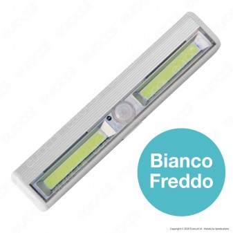 Velamp Smarty Luce LED 3W a Batteria Reglette con Sensore di