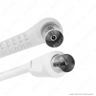 CFG Luce Quadra Cavo Antenna TV Maschio Femmina con Adattatore